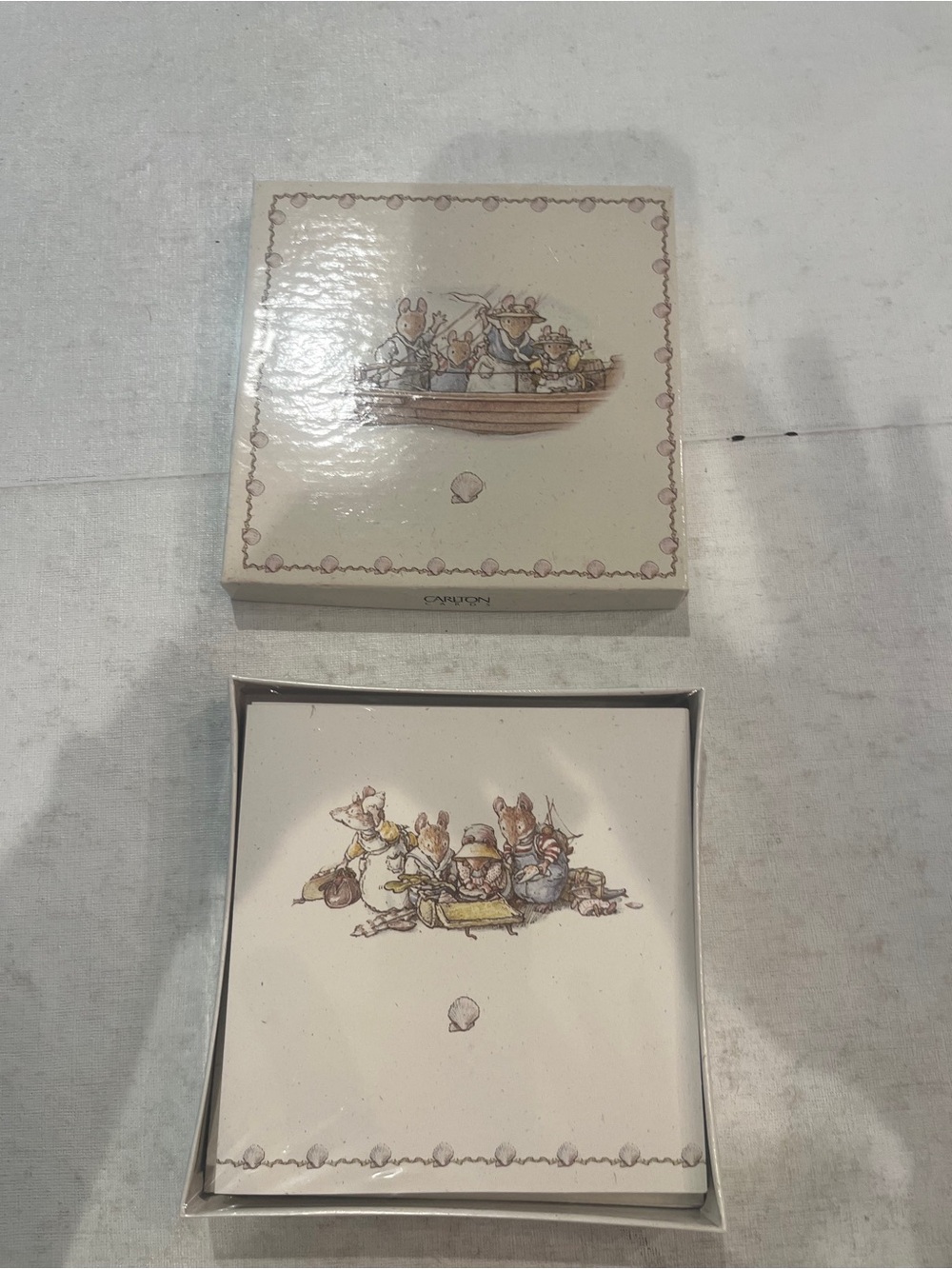 Vintage Carlton Cards Brambly Hedge Mouse Note card Set. NWT!